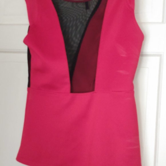 Nea Sexy Sheer Bodice sleeveless blouse with sequins Size Large - Picture 4 of 8